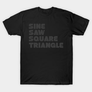 Synth waveforms for synthesizer player T-Shirt